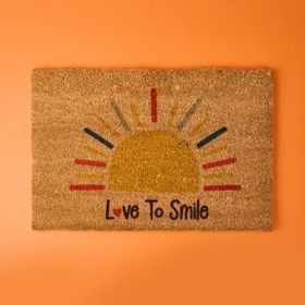 Chilai Home Love to Smile Koko 40x60 cm Renkli Güneş Desenli Kapı Paspası