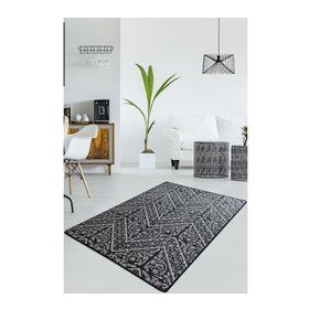 Chilai Home Maggie Siyah Djt 100x300 cm Dekoratif Salon Halısı
