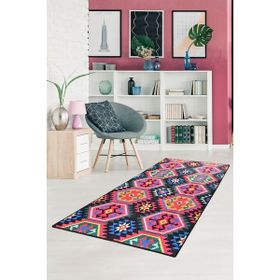 Chilai Home Maggie Siyah Djt 80x200 cm Dekoratif Salon Halısı