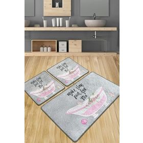 Chilai Home Make Time Djt 3'lü Set Banyo Halısı