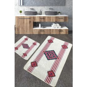 Chilai Home Meore Djt 2'li Set Paspas Yıkanabilir Kaymaz Taban Banyo Halısı