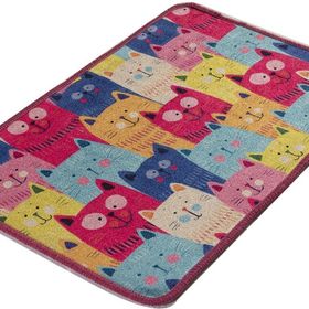 Chilai Home Meow Renklı Djt 40x60 cm Banyo Halısı