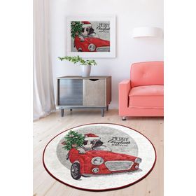 Chilai Home Merry Christmas Djt 100x100 cm Dekoratif Salon Halısı