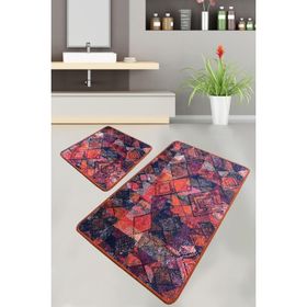 Chilai Home Monica Djt 2'li Set Paspas Yıkanabilir Kaymaz Taban Banyo Halısı
