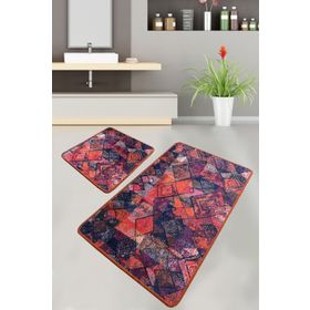 Chilai Home Monica Djt 2'li Set Paspas Yıkanabilir Kaymaz Taban Banyo Halısı