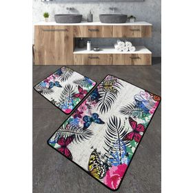 Chilai Home Noirobi Paspas Djt 2'li Set Yıkanabilir Kaymaz Taban Banyo Halısı