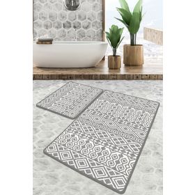 Chilai Home Order Djt 2'li Set Banyo Paspası Kaymaz Tabanlı Banyo Halısı Klozet Takımı
