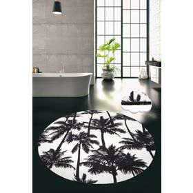 Chilai Home Palm Djt Çap 100 cm Banyo Halısı