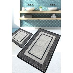 Chilai Home Patra Beyaz Paspas Djt 2'li Set Yıkanabilir Kaymaz Taban Banyo Halısı