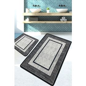 Chilai Home Patra Beyaz Paspas Djt 2'li Set Yıkanabilir Kaymaz Taban Banyo Halısı