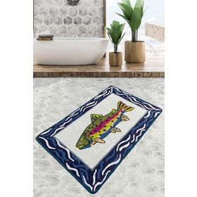 Chilai Home Pescado Djt 70x120 cm Kaymaz Taban Yıkanabilir Banyo Halısı