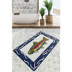 Chilai Home Pescado Djt 70x120 cm Kaymaz Taban Yıkanabilir Banyo Halısı