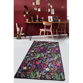 Chilai Home Pictura Siyah Djt 80x200 cm Dekoratif Halı