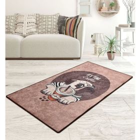 Chilai Home Pugs Coffee 80x150 cm Dekoratif Salon Halısı