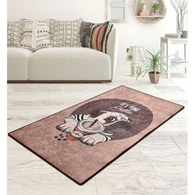 Chilai Home Pugs Coffee Djt 60x140 cm Dekoratif Salon Halısı