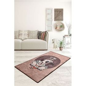 Chilai Home Pugs Coffee Djt 60x140 cm Dekoratif Salon Halısı