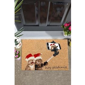 Chilai Home PVC Selfie Dekoratif PVC Taban İç ve Dış Kapı Önü Paspası