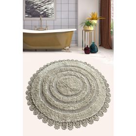 Chilai Home Regnum Cotton Bej 100x100 cm Pamuklu Yıkanabilir Banyo Halısı