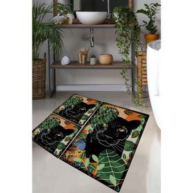 Chilai Home Schwarz Djt 3'lü Set Banyo Halısı