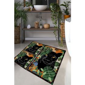 Chilai Home Schwarz Djt 3'lü Set Banyo Halısı