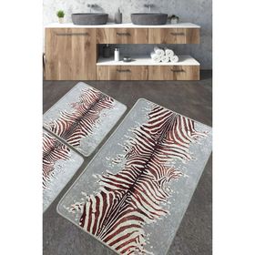 Chilai Home Sevra Djt 3'lü Set Paspas Yıkanabilir Kaymaz Taban Banyo Halısı