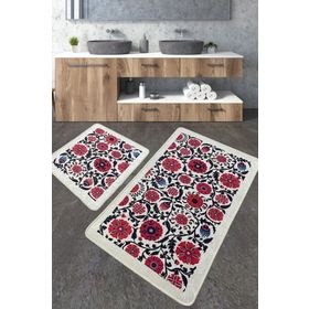 Chilai Home Sheffield Djt 2'li Set Paspas Yıkanabilir Kaymaz Taban Banyo Halısı