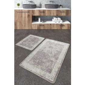Chilai Home Silencio Djt 2'li Set Banyo Paspası Kaymaz Tabanlı Banyo Halısı Klozet Takımı