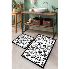 Chilai Home Small Heart Djt 2'li Set Banyo Halısı