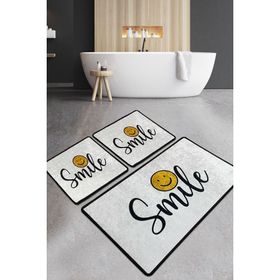 Chilai Home Smile Djt 3'lü Set Banyo Halısı