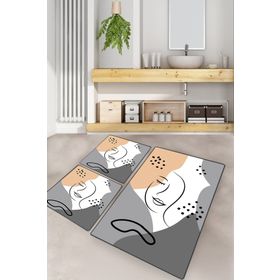 Chilai Home Smiling Face Djt 3'lü Set Banyo Halısı