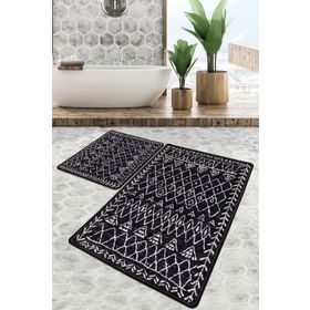 Chilai Home Soho Djt 2'li Set Banyo Paspası Kaymaz Tabanlı Banyo Halısı Klozet Takımı