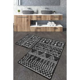Chilai Home Straordinario Siyah Banyo Halısı Djt 2'li Set Banyo Halısı