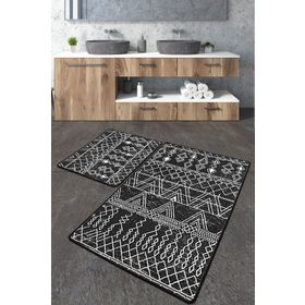 Chilai Home Straordinario Siyah Banyo Halısı Djt 2'li Set Banyo Halısı