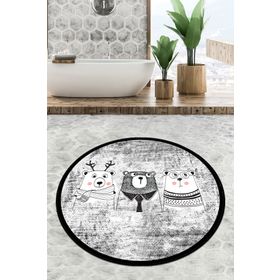 Chilai Home Three Bears Djt 140x140 cm Banyo Halısı