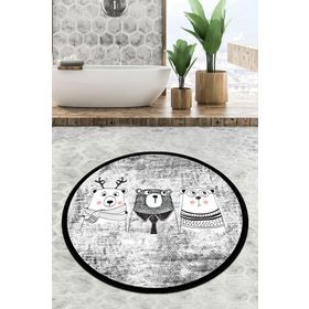 Chilai Home Three Bears Djt 140x140 cm Banyo Halısı