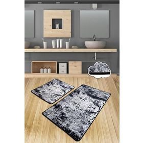 Chilai Home Tiger 2'li Set Banyo Halısı Paspas Yıkanabilir Kaymaz Taban Klozet Takımı