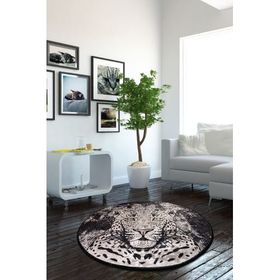 Chilai Home Tiger Djt Çap 100 cm Banyo Halısı