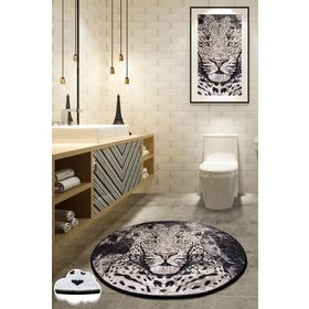 Chilai Home Tiger Djt Çap 100 cm Banyo Halısı