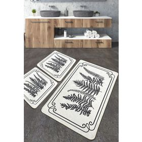 Chilai Home Tokyo Djt 3'lü Set Yıkanabilir Kaymaz Banyo Halısı Paspas