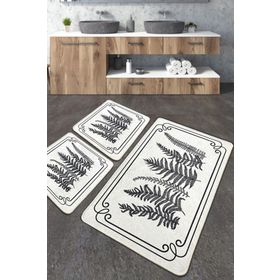 Chilai Home Tokyo Djt 3'lü Set Yıkanabilir Kaymaz Banyo Halısı Paspas