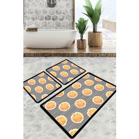 Chilai Home Tranche Banyo Halısı Djt 3'lü Set Banyo Paspası Kaymaz Tabanlı Klozet Takımı