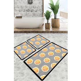 Chilai Home Tranche Banyo Halısı Djt 3'lü Set Banyo Paspası Kaymaz Tabanlı Klozet Takımı