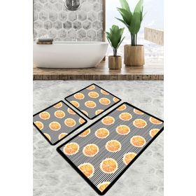 Chilai Home Tranche Banyo Halısı Djt 3'lü Set Banyo Paspası Kaymaz Tabanlı Klozet Takımı