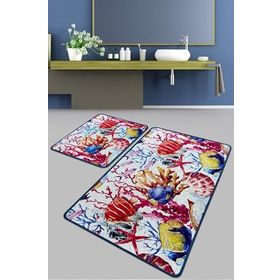 Chilai Home Under Djt 2'li Set Banyo Paspası Kaymaz Tabanlı Banyo Halısı Klozet Takımı