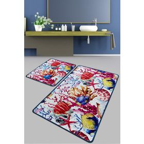 Chilai Home Under Djt 2'li Set Banyo Paspası Kaymaz Tabanlı Banyo Halısı Klozet Takımı