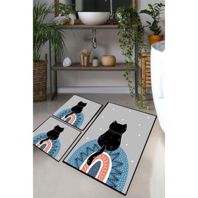 Chilai Home Waiten Djt 3'lü Set Banyo Halısı