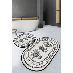 Chilai Home Walk 2'li Set Banyo Halısı Djtyıkanabilir Kaymaz Taban Paspas Klozet Takımı