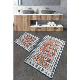 Chilai Home Weref Djt 2'li Set Paspas Yıkanabilir Kaymaz Banyo Halısı