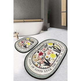 Chilai Home Wholove 2'li Set Banyo Halısı Djt Yıkanabilir Kaymaz Taban Paspas Klozet Takımı