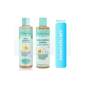Childs Farm 250 ml 2 Adet Parfüm İçermeyen Bebek Şampuanı Ve Banyo Köpüğü